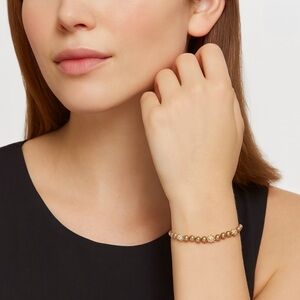 💐✨ Michael Kors Gold Pavé Crystal Beaded Bracelet — NWT | One Size